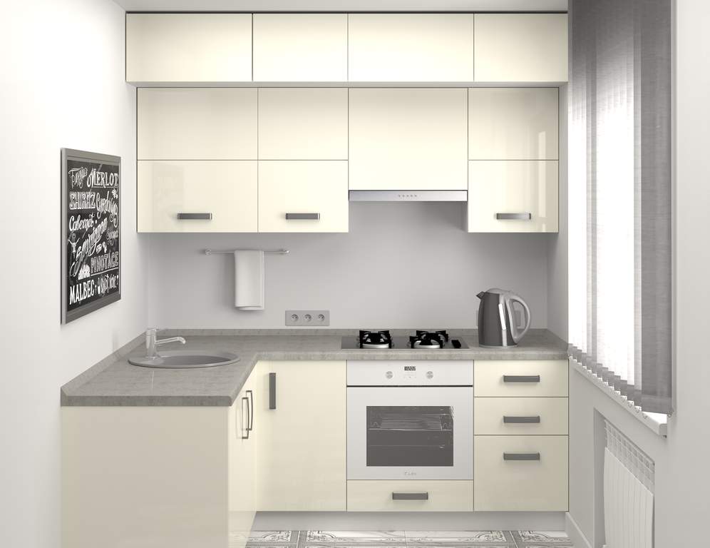 Кухонная мебель белая глянцевая
