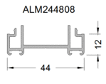 Адаптер маятниковой створки ALUMARK 6м Белый RAL9016