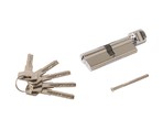 Цилиндр профильный ELEMENTIS 45(ключ)/45(ручка) ЦАМ, 5 перфорированных ключей, никелированный