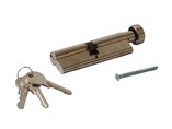 Цилиндр профильный MAXBAR с круглой ручкой 50 (ручка C)/50 (ключ), никелированный
