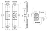Стабилизатор для скрытых петель, из 2 частей, 120x23 мм, цамак, белый