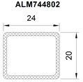 Компенсатор пластиковый ALUMARK 24х20мм термоизолирующий 6м.