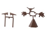 Комплект соединителей треугольного пристеночного бортика ALPHALUX (6 частей), пластик, темно коричневый