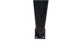 Металлическая опора для столба, черная, основание 115х115х1000мм, труба 60х60 мм