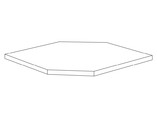 Полка для навесных угловых корпусов (61x61 мм, белый)