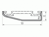 Профиль крышки декоратив для наклон поверхн 12мм (6,8м), RAL9016