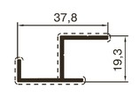 Профиль углового перехода ALUTECH-ALT118 (6 м, RAL9016)