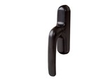 Ручка Prima с блокиратором и микровентиляцией для алминиевого окна, черная RAL9005, 01039500