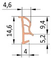 Уплотнитель контурный для межкомнатных дверей DEVENTER, ТЭП, макоре