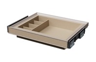 ALPHALUX Aiden Выдвижной лоток для аксессуаров в базу 600 мм, 564х420х133 (ШхГхВ), экокожа, шампань