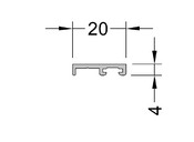 Адаптер щеточного уплотнителя ALUMARK. 6м Неокрашенный