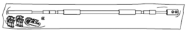 Тяга гибкая Elementis FL190 (L=700 мм, серебро)