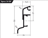 Профиль водоотводный SPREE 24 OF, алюминий, неокрашенный, Gutmann