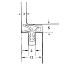 Уплотнитель для межкомнатных дверей без фальца Deventer S6577 (светло-коричневый) [норма отпуска 5 м]