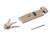 Цилиндр профильный MAXBAR с плоской ручкой CVG/K 35 (ручка)/65 (ключ), никелированный