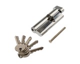 Цилиндр профильный 55(ключ)/35(ручка овальная 28мм), алю, 5 ключей