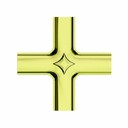 Накладка декоративная крестовая Germanella золото