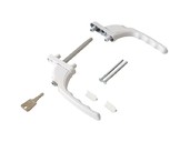 Гарнитур балконный прямой с ключом с одной стороны Internika, серия 70, белый