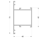 Импост двери, 400-17 Неокрашенный S40