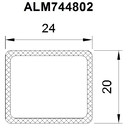 Компенсатор пластиковый ALUMARK 24х20мм термоизолирующий 6м.