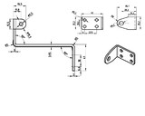 Комплект креплений для монтажа приводов PRO Синхро (нижнеподвесное, внутрь), белый