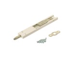 Комплект: шпингалет ELEMENTIS дверной накладной, ответная планка, саморезы, 140*22*8 мм, белый. RAL9016