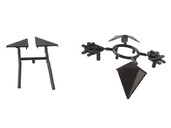 Комплект соединителей треугольного пристеночного бортика ALPHALUX (6 частей), пластик, черный