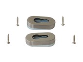 Накладка на цилиндр замка овальная Elementis (32/10 мм, нержавеющая сталь)