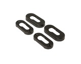 Накладки овальные Elementis PZ, антрацит RAL7016 пластик ( 2 накладки + 2 подкладки)