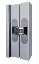 Петля дверная скрытая CEMOM универсальная, 3D, 111,5х29 мм, 80 кг, сатин хром., с 4 пласт. колпачками