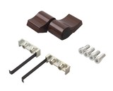 Петля дверная втулочная 2-х секционная, м/о 62, крепление на хол. профиль, корич. RAL8017