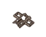 Планка монтажная для петель Alphalux  Titan, Clip-on, H=0, крестовая, под саморез, титан