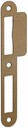 Планка ответная д/ригеля и защелки, для деревянной двери, овальная, бронза, левая №5 N