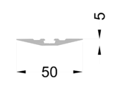 Планка видимая ALUMARK 5 мм 6м Белая RAL9016