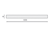 Плита МДФ AGT односторонняя, пром. упаковка, 1220*18*2800 мм, глянец белый 601