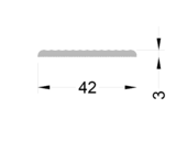 Порог дверной плоский ALUMARK 42/3 мм 6м Неокрашенный