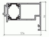 Профиль дверной вспомогательный (6,5м), RAL9016