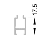 Профиль фасадный дополнительный ALUMARK (с вертикальным и горизонтальным изломом) 17,5 мм 6м неокрашенный