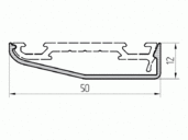 Профиль крышки декоратив для наклон поверхн 12мм (6,8м), RAL9016