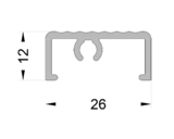 Профиль порога 26/12 ALUMARK  6м неокрас