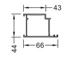 Рама дверная ALUMARK 66/43 мм 6,5м Белая RAL9016