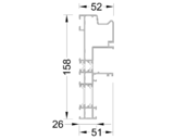 Рама однополозная 158мм., 6.5 м неокрас