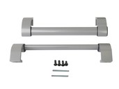 Ручка дверная прямая межосевое расстояние 350 мм с креплениями (58-72 мм) цвет: серебристый