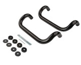 Изогнутая ручка скоба дверная FIRT (D=30 мм, 300 мм, черный)