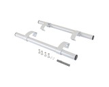 Ручка офисная прямая 500мм с креплением, толщина 1,1 серебро