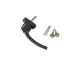 Ручка оконная Internika FILIZ с ключом-кнопкой, 38 мм, 45°, 2 винта, антрацит RAL 7016