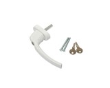 Ручка оконная Internika FILIZ с ключом-кнопкой, 38 мм, 45°, 2 винта, белый RAL9016