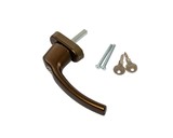 Ручка оконная Internika FILIZ с ключом-кнопкой, 38 мм, 45°, 2 винта, бронза