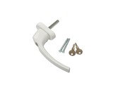 Ручка оконная Internika FILIZ с ключом-кнопкой, 45 мм, 45°, 2 винта, белый RAL9016