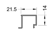 Штапик P400-33 ALUMARK  6м RAL 9016